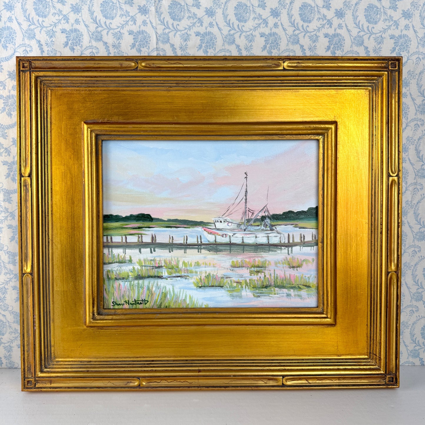 Shrimp Boat | Original Acrylic Painting | Lowcountry Classic Collection | Framed
