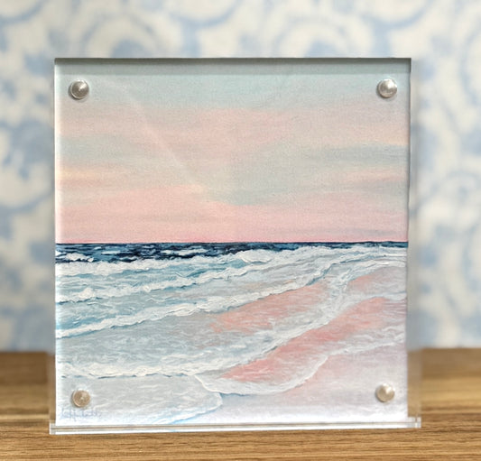 Seaside Sunset- Acrylic Framed Giclee Print