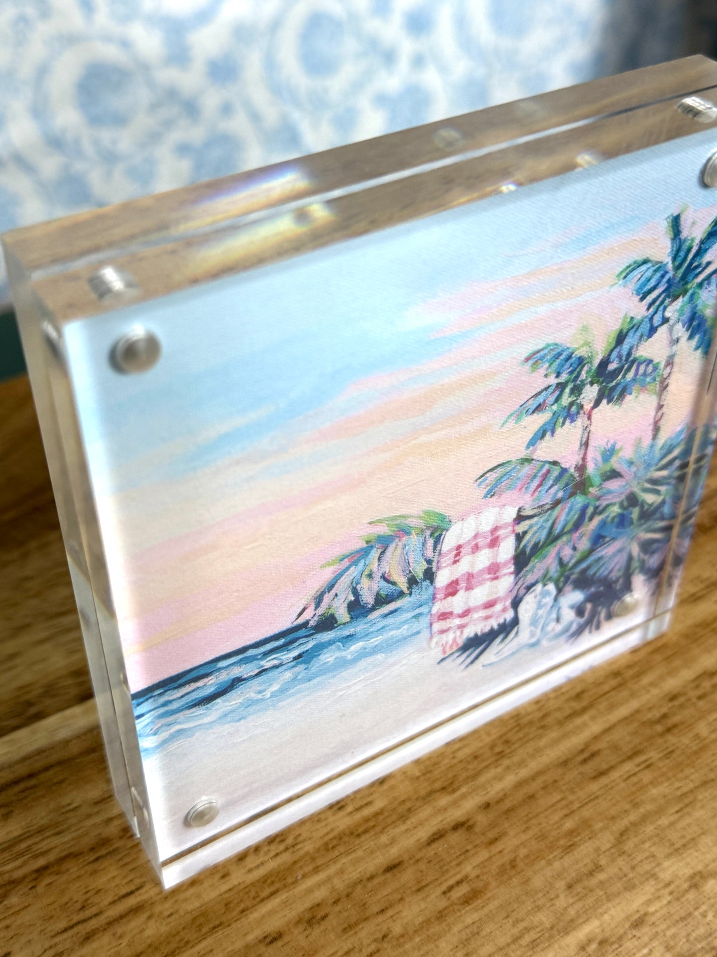 Boots on the Beach- Acrylic Framed Giclee Print