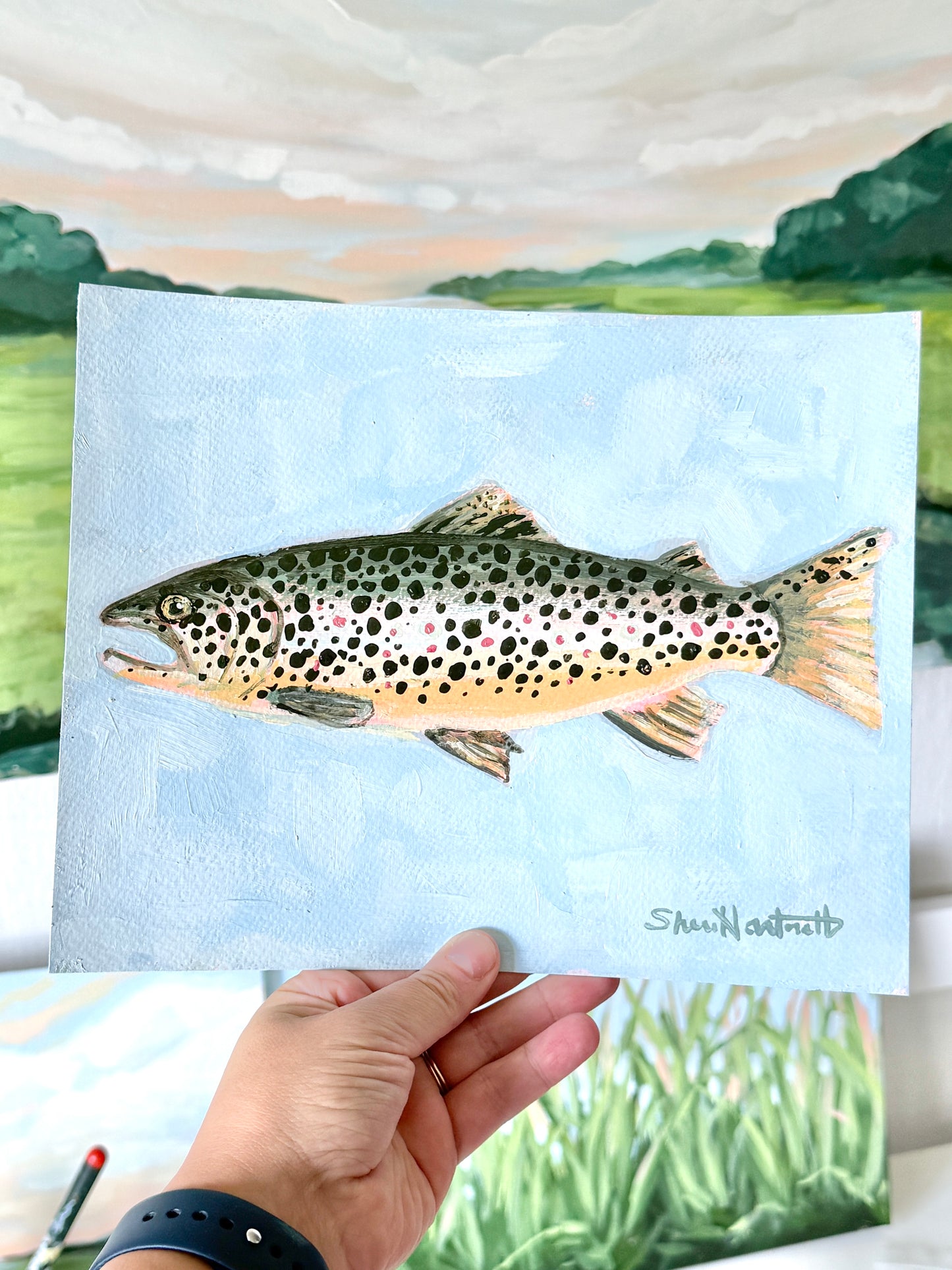 ORIGINAL 8x10 Brown Trout