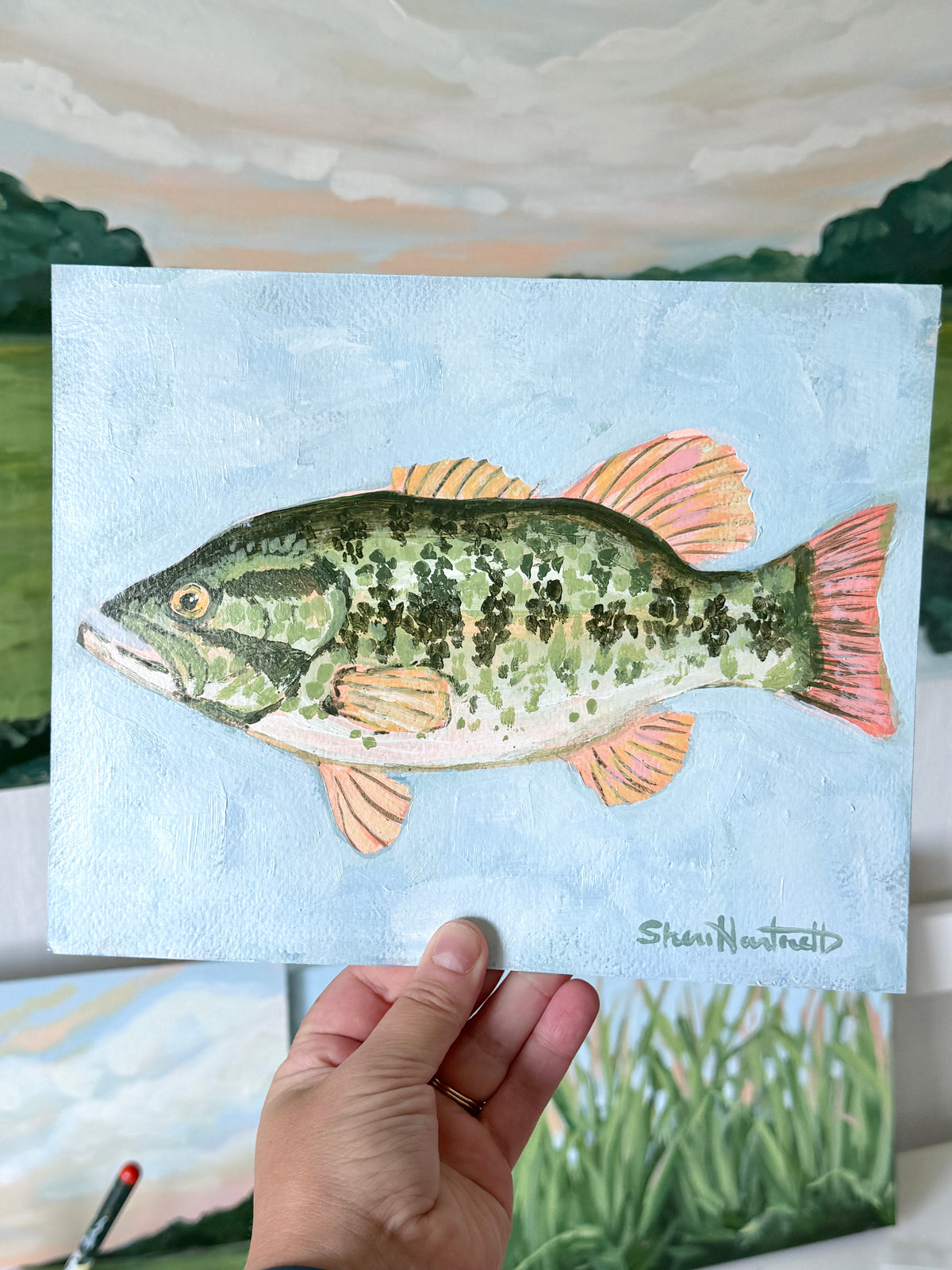 ORIGINAL 8x10 Largemouth Bass