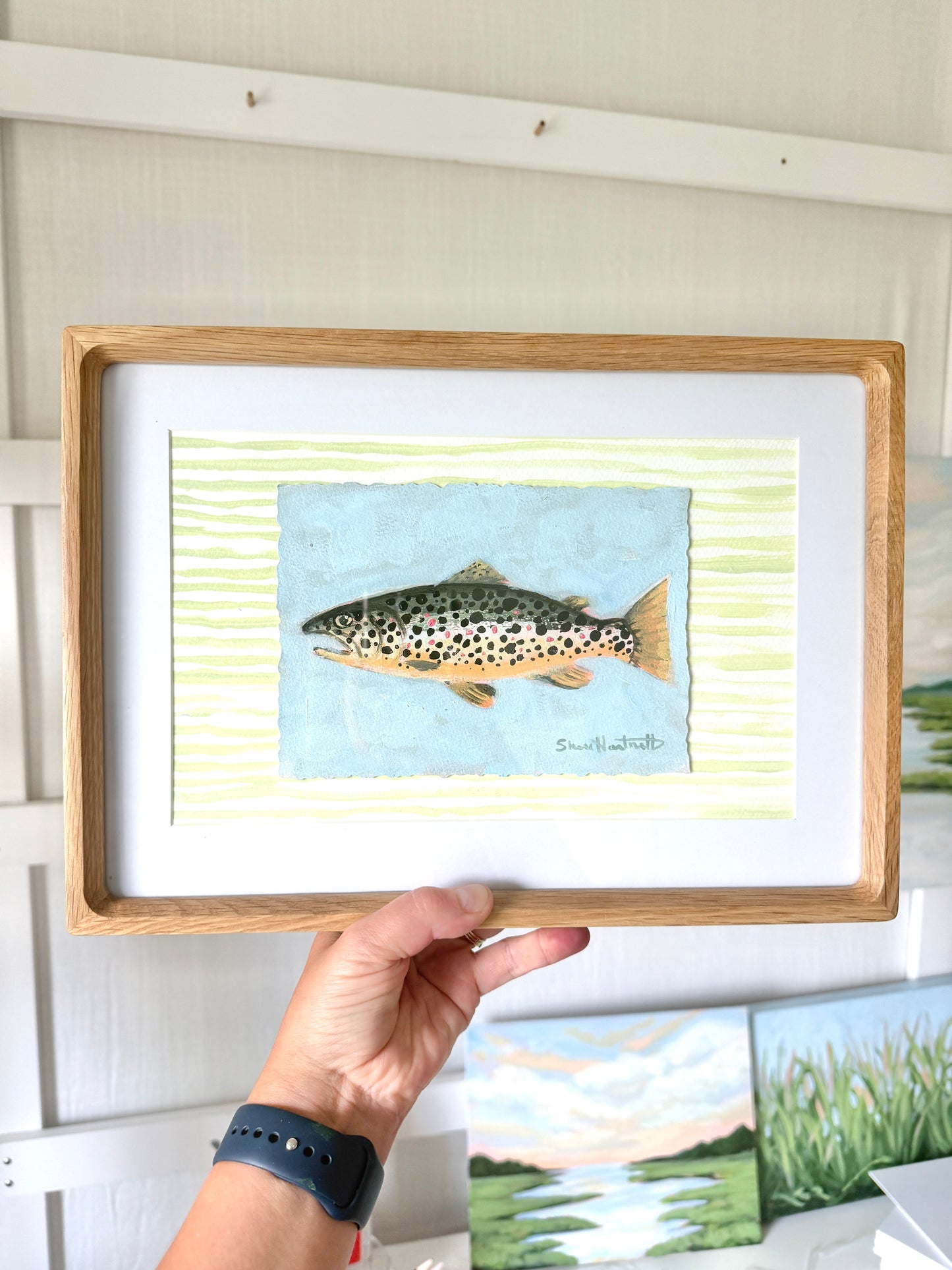 Framed ORIGINAL Brown Trout - Part of Set III