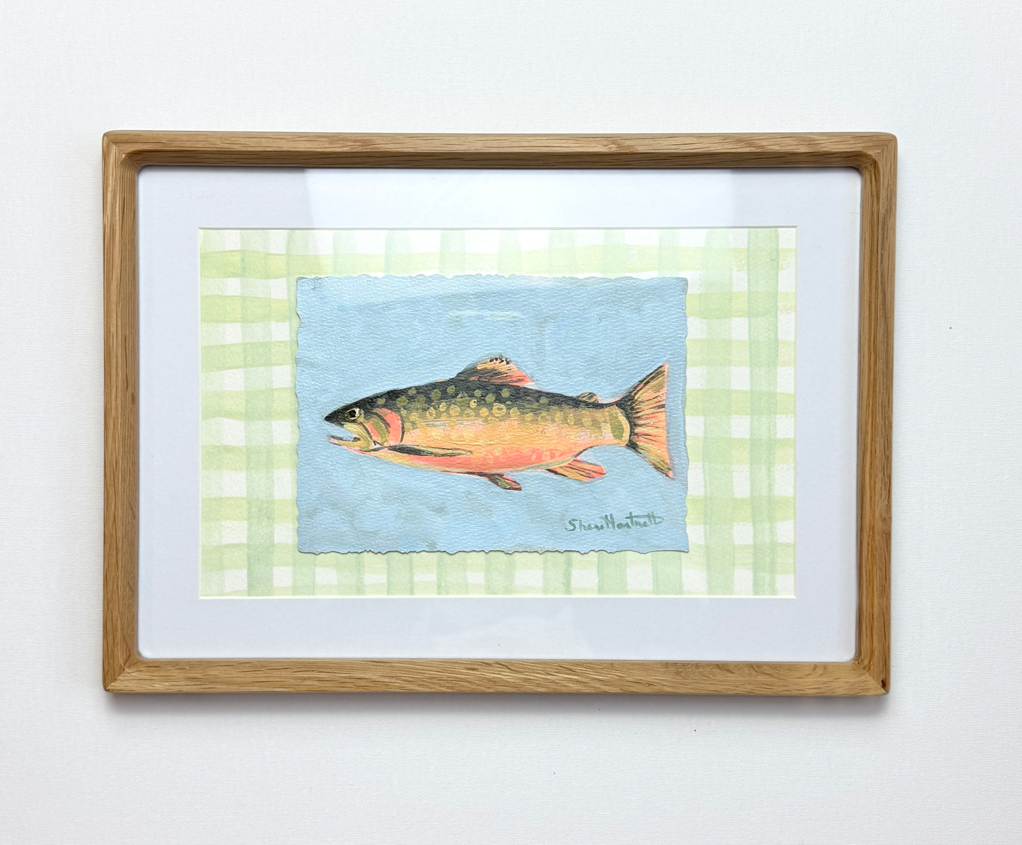 Framed ORIGINAL Brook Trout - Part of Set III