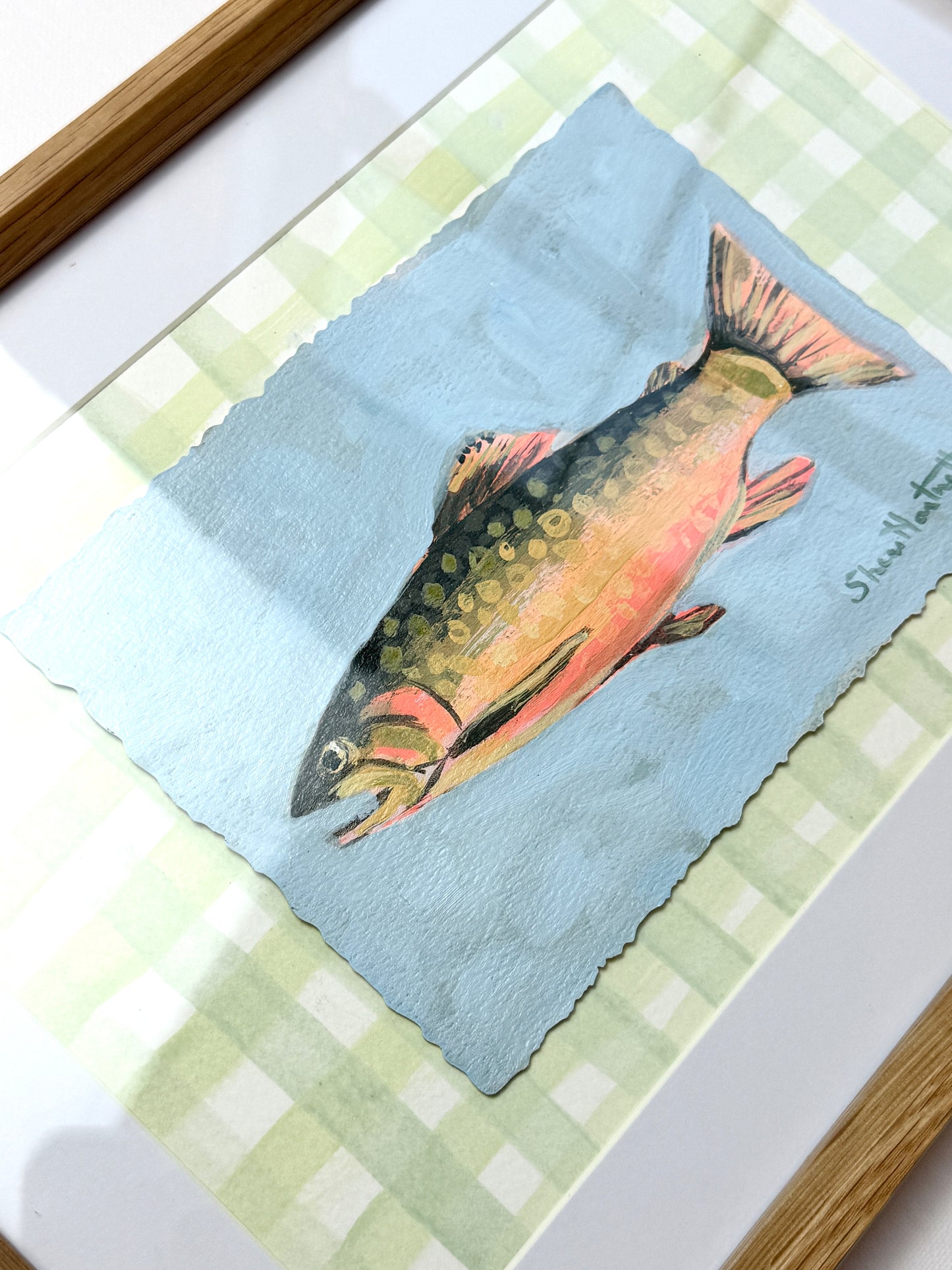 Framed ORIGINAL Brook Trout - Part of Set III