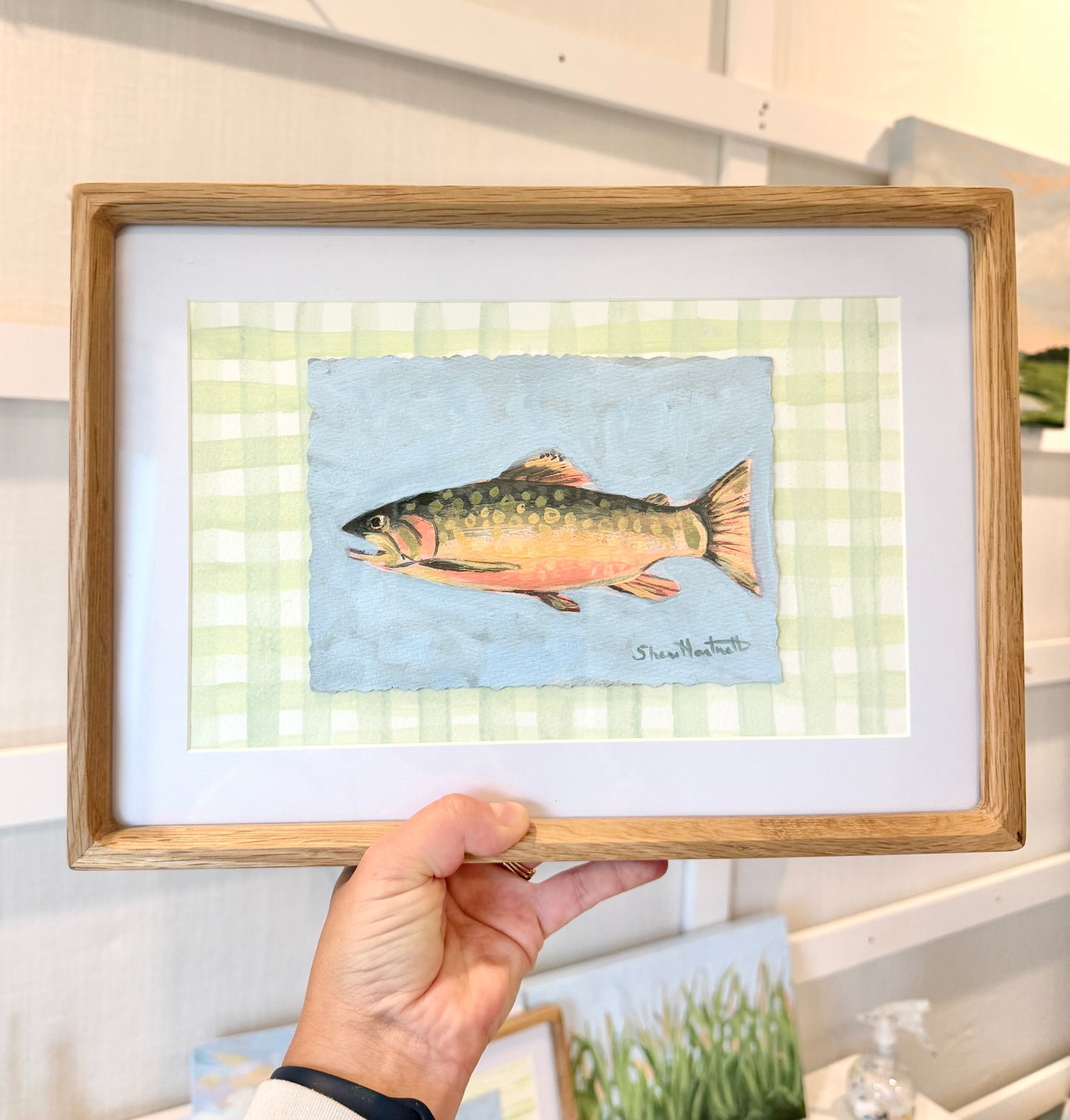 Framed ORIGINAL Brook Trout - Part of Set III