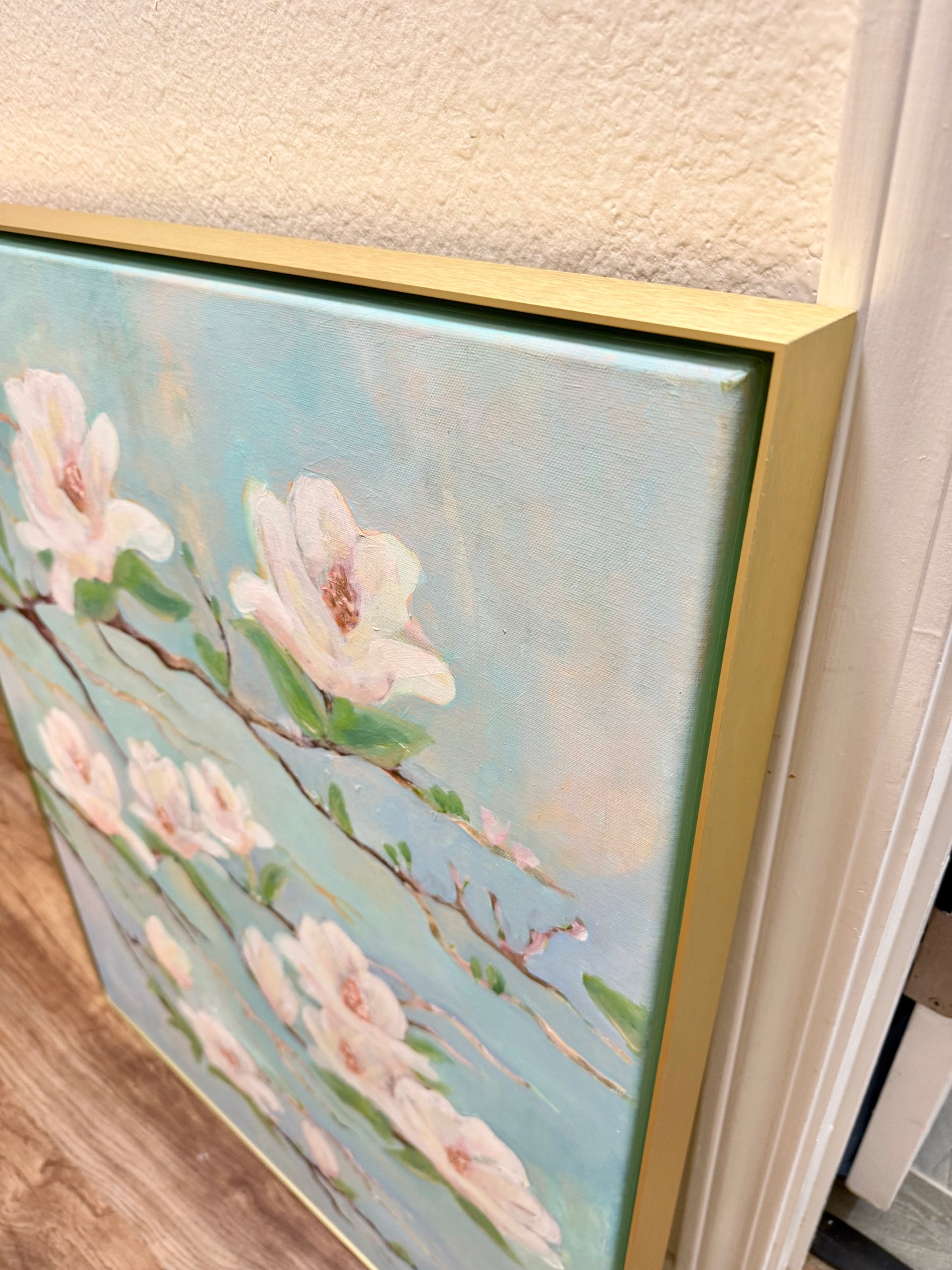 Original Oil Painting (framed)-Sweet Magnolia's