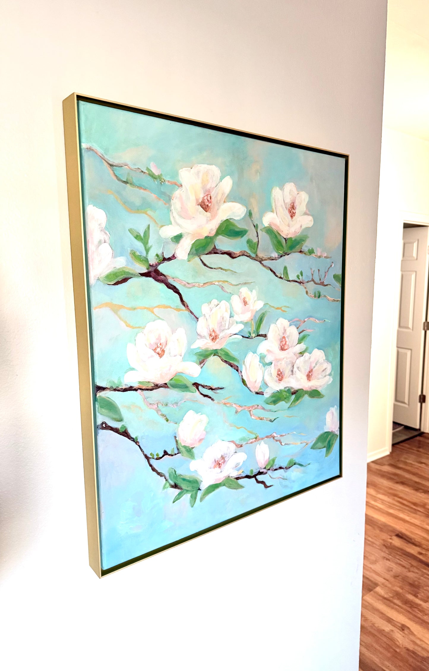 Original Oil Painting (framed)-Sweet Magnolia's