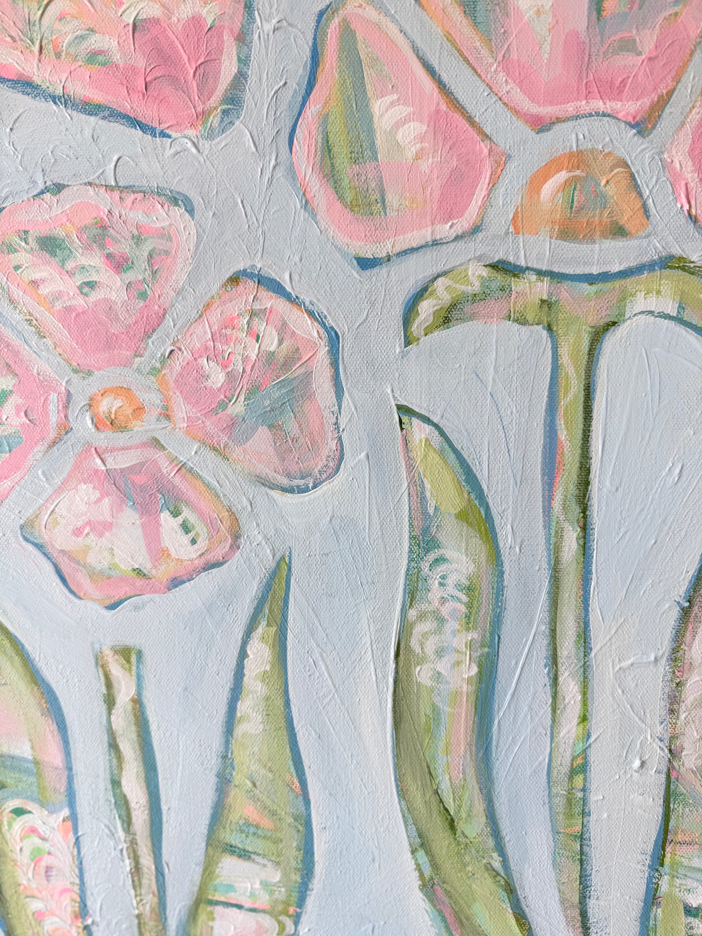 "Bloom in Blue" Original Canvas Painting