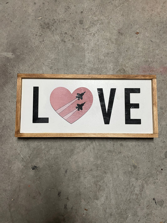 LOVE Aircraft Valentine Sign
