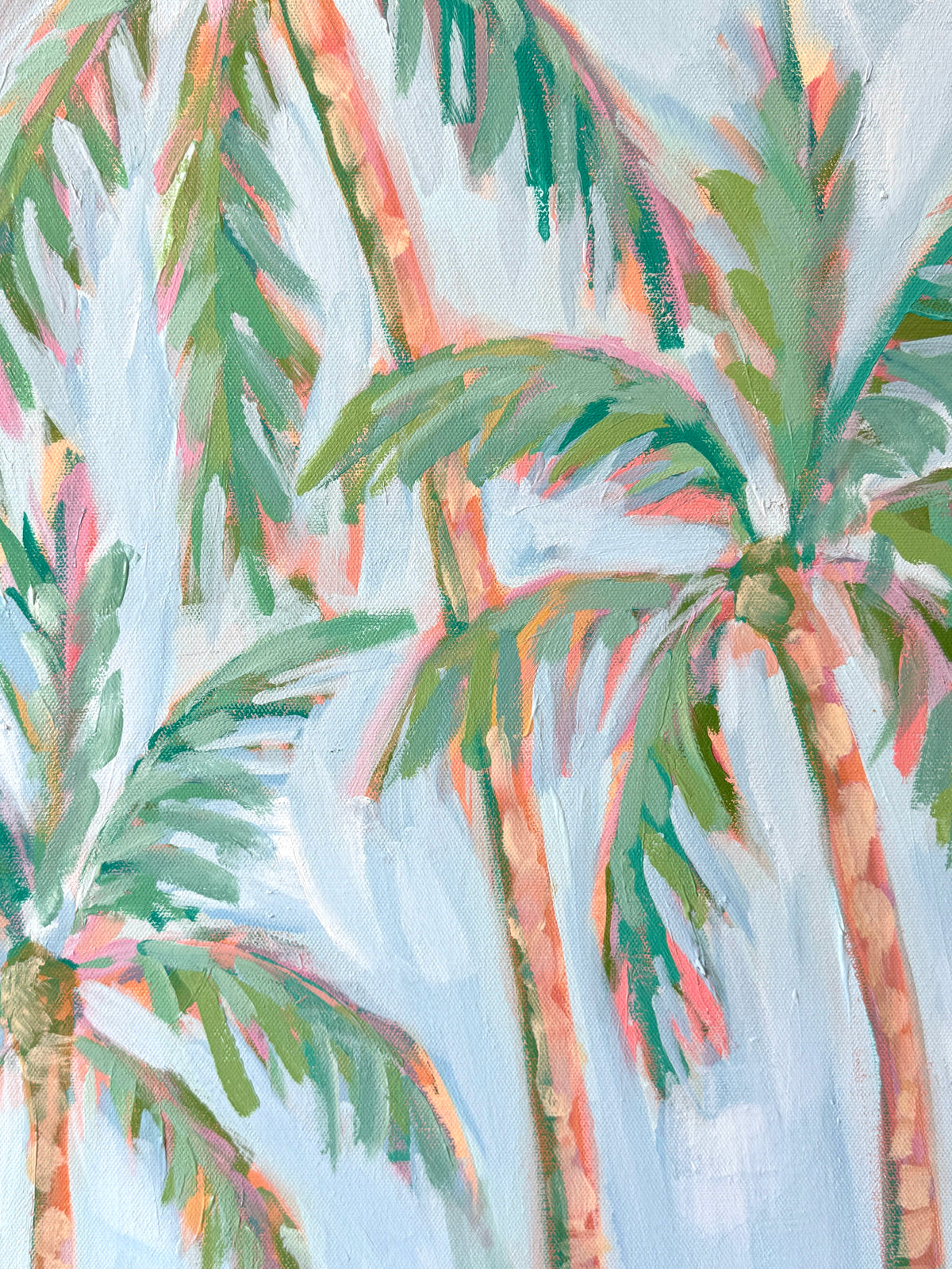 Palm Breeze - Original Palm Tree Acrylic Painting