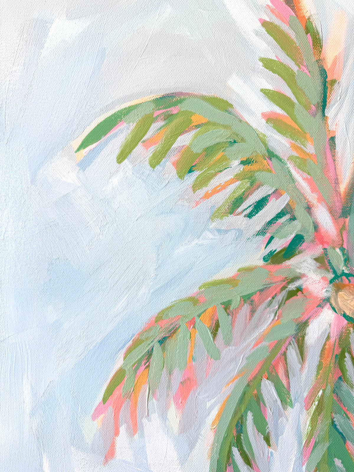 Palm Breeze - Original Palm Tree Acrylic Painting