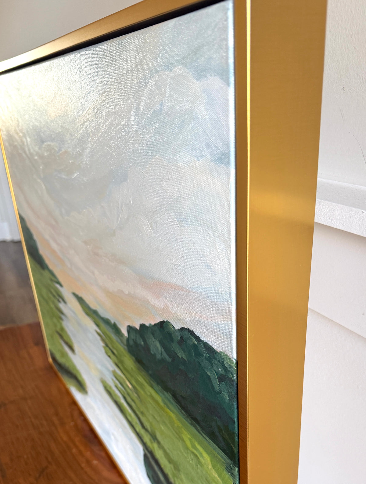 Stillness at Dusk - Original Painting- Gold Framed