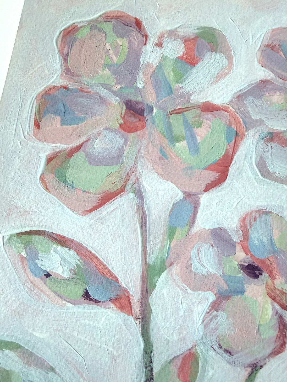 Blushing Blooms III — Original Acrylic Painting