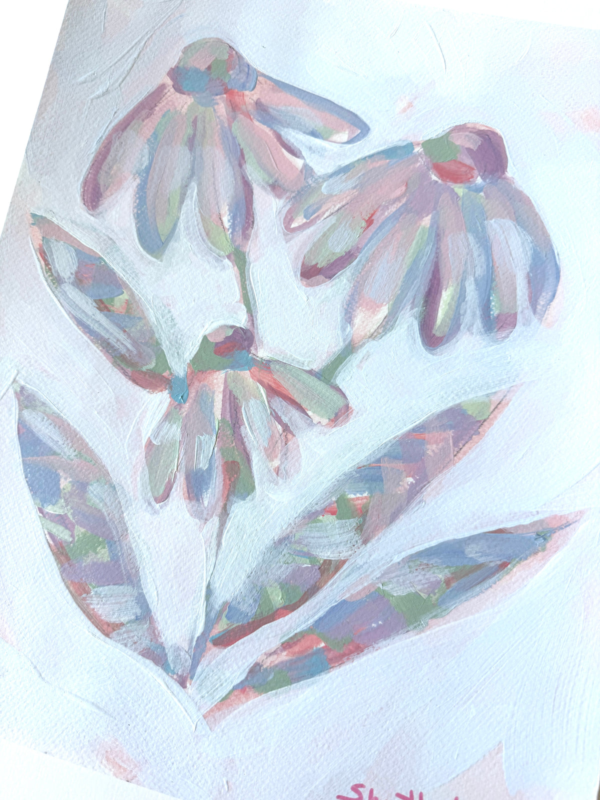 Blushing Blooms IV — Original Acrylic Painting