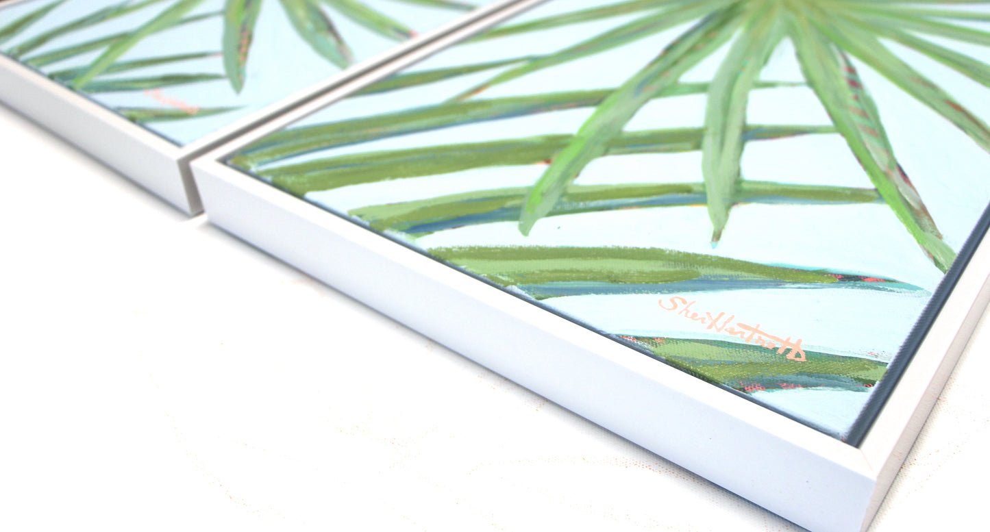 Palm Leaf Tall Set (Available April 17th)-Original Painting