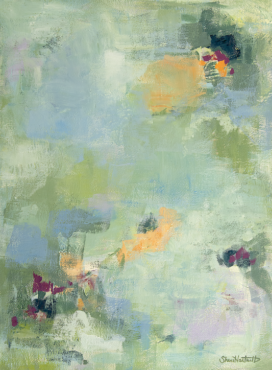 Sage Daydream Abstract 1 — Soft Green Modern Abstract Fine Art Print