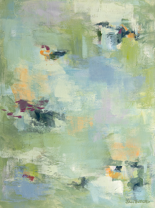 Sage Daydream Abstract 2 — Soft Green Modern Abstract Fine Art Print