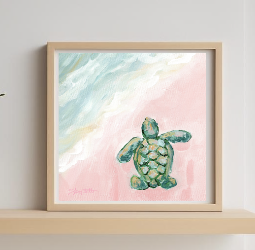 Sea Turtle "First Swim" - Giclee Print