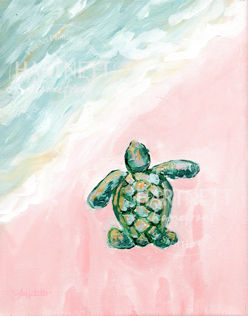 Sea Turtle "First Swim" - Giclee Print