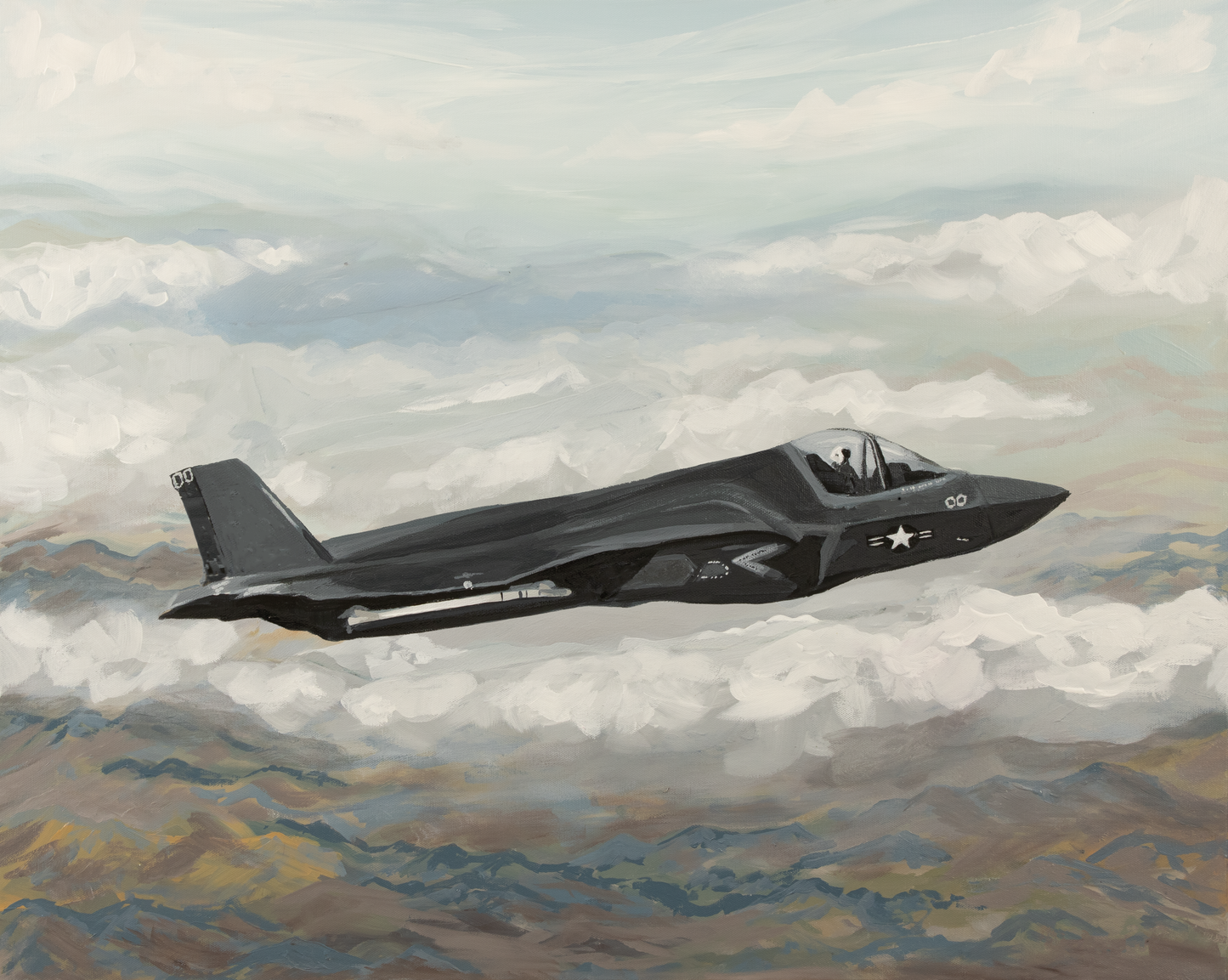 F-35B Lightning II Marine Corps Fighter Jet Fine Art Print