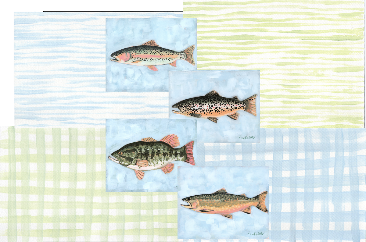 Freshwater Fish Collection PRINTS — Fine Art Print