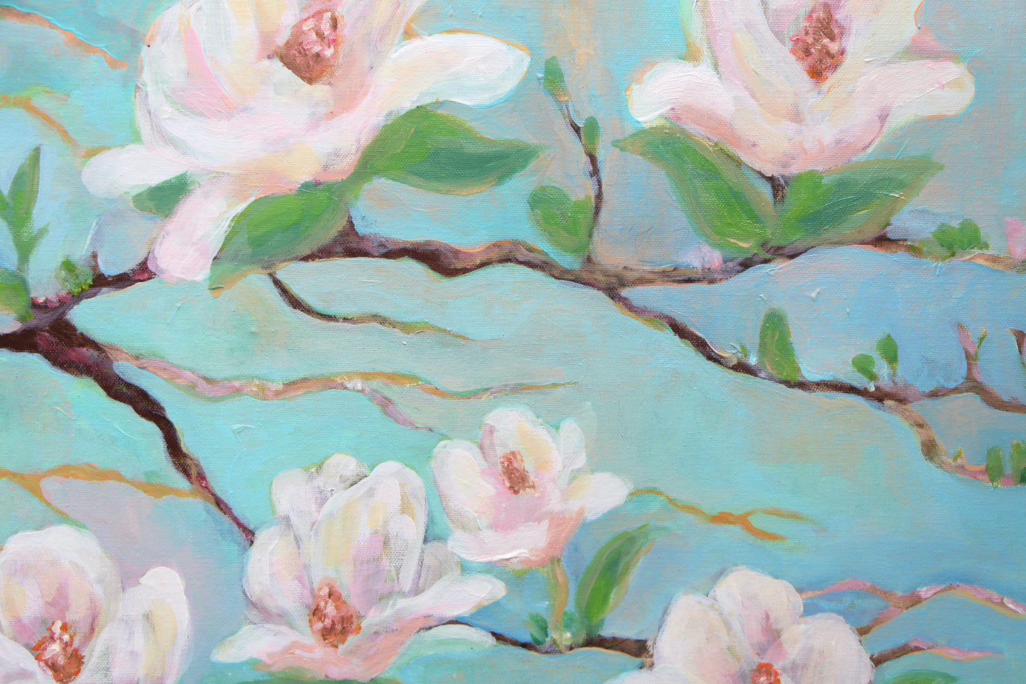 Original Oil Painting-Sweet Magnolia's