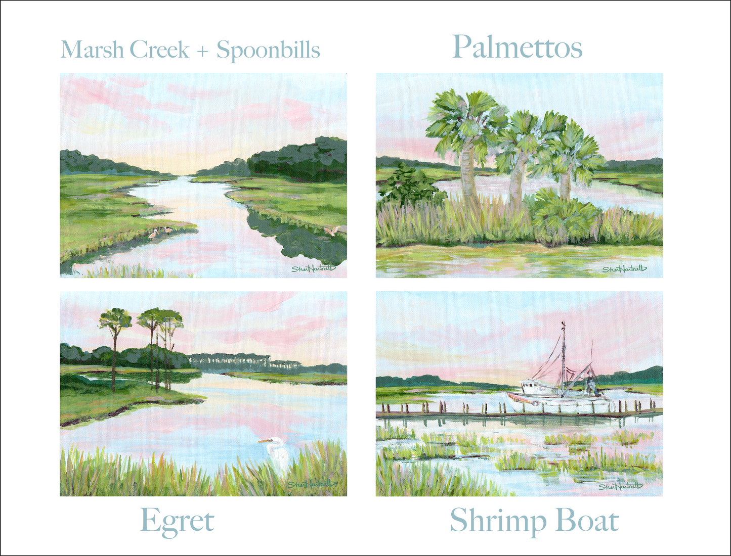 Lowcountry Classic Collection — Fine Art Prints (Individual or Set of 4, 3 Sizes)