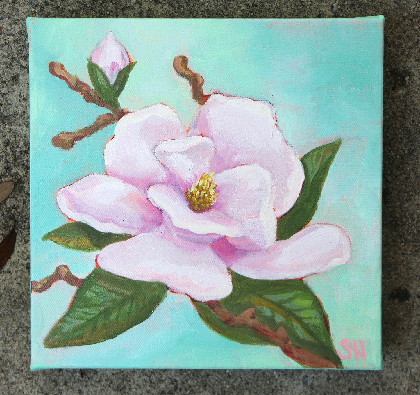 Sweet Magnolia #4- Oil Painting