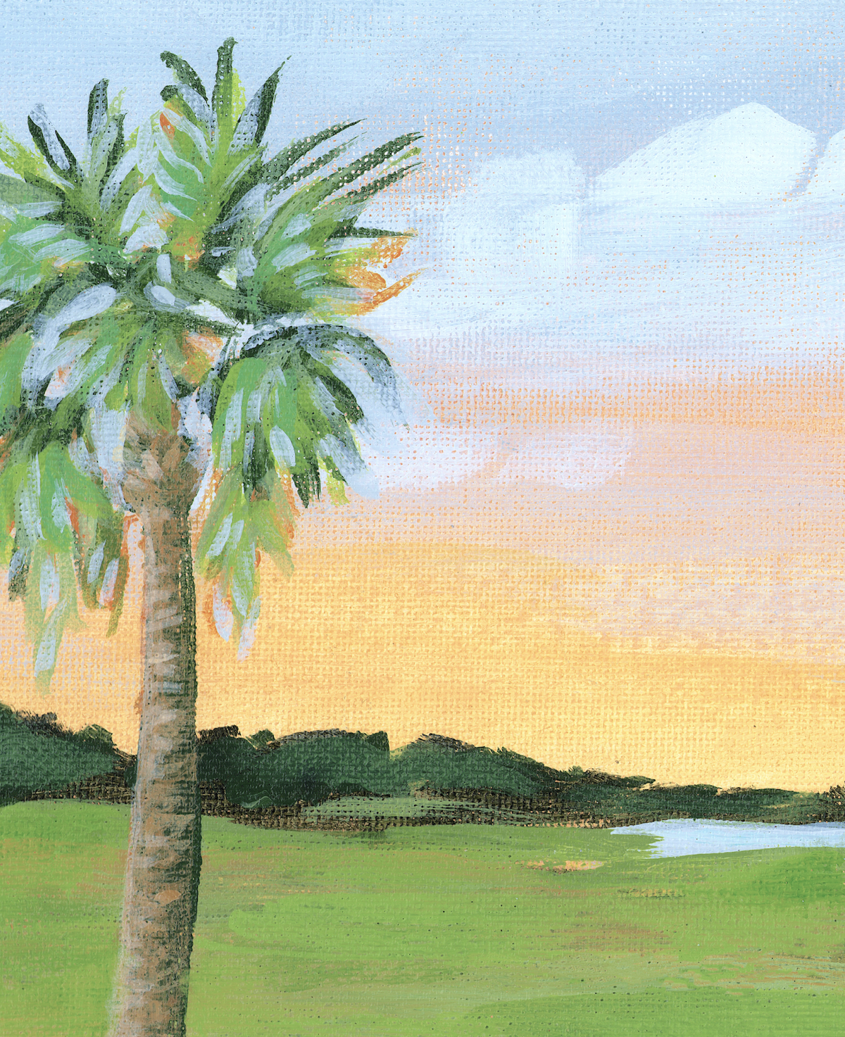 Palmetto and Moon - Lowcountry Fine Art Print