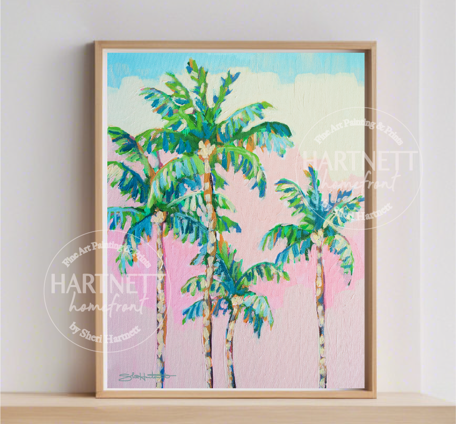 Giclee Print "Sunset Palms" Seaside Collection