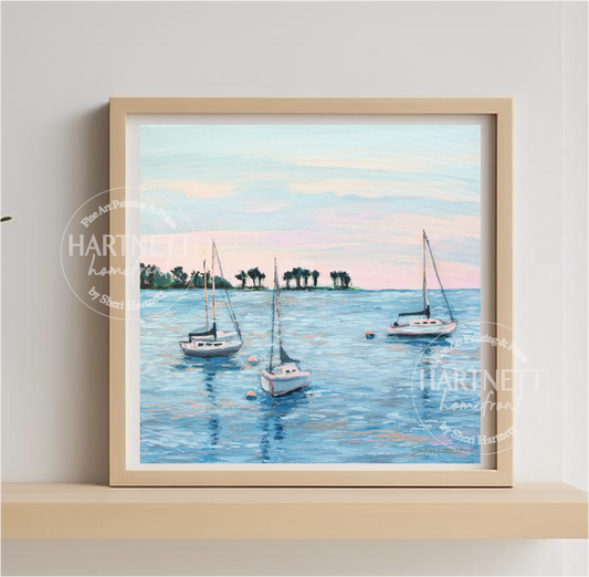 Giclee Print "Sunset Sailing" - Seaside Collection