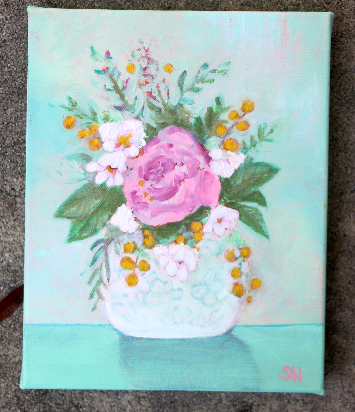 Floral Vase Oil Painting-Oil Painting