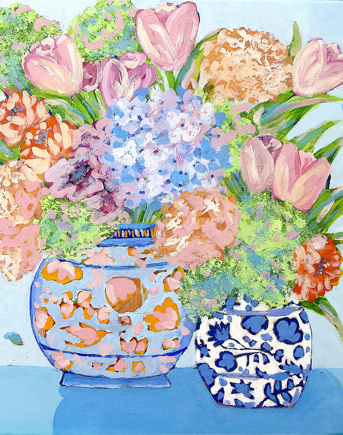 In Bloom — Chinoiserie Vase Floral Still Life Fine Art Print