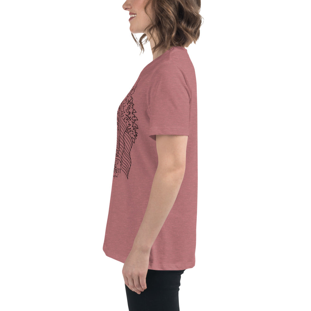 Women's Relaxed T-Shirt- Line Art- Sawblade