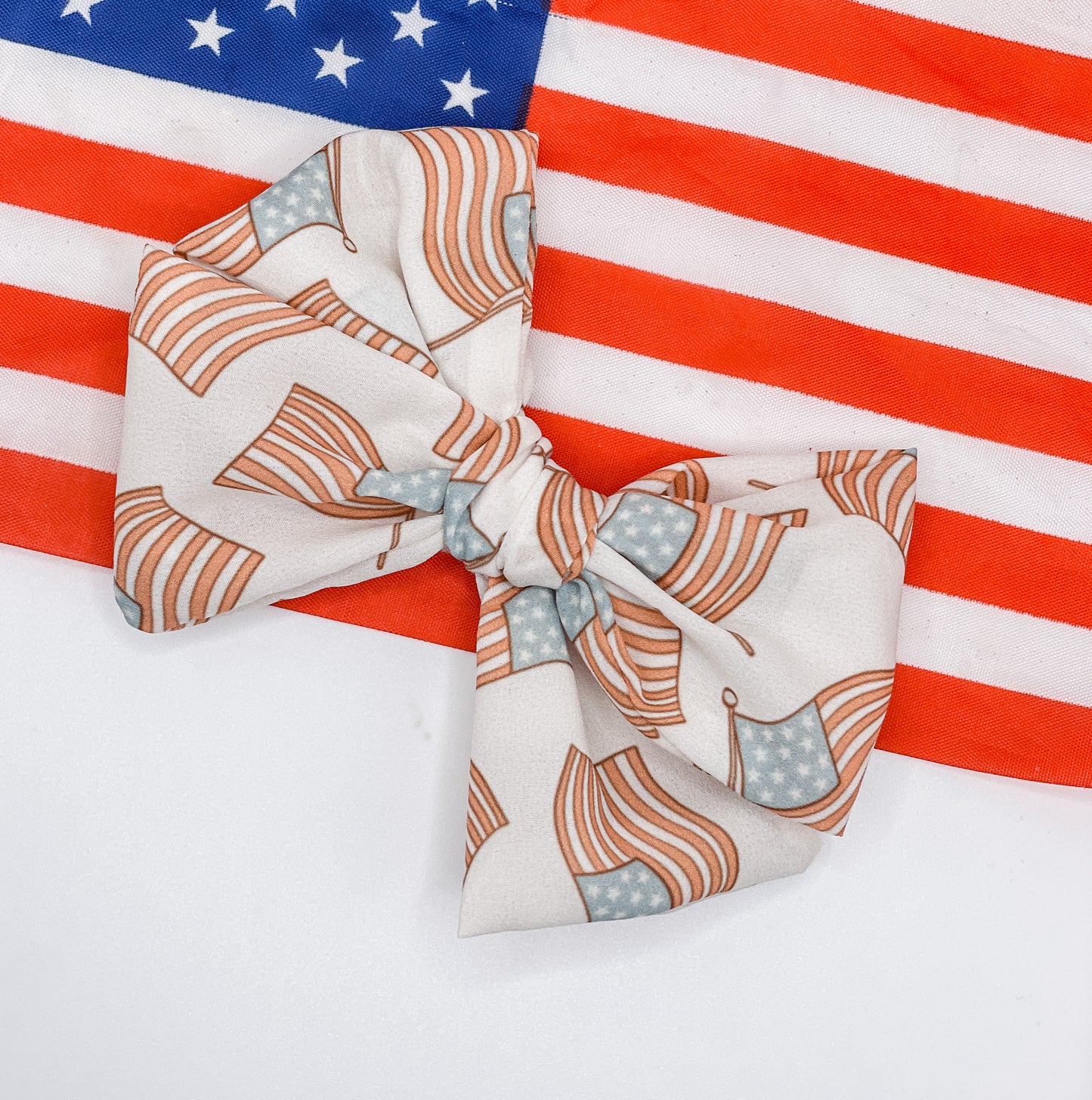American Flag Pinwheel Bow